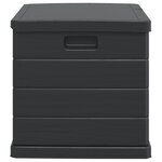vidaXL Boîte de jardin - Anthracite  77 5 x 54 5 x 53 cm  Plastique  170 L