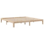vidaXL Lit bibliothèque sans matelas 200x200 cm bois massif de pin