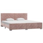 vidaXL Cadre de lit sans matelas Rose Velours 180x200 cm