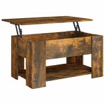 vidaXL Table basse Chêne fumé 79x49x41 cm Bois d'ingénierie