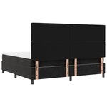 Lit Box Spring vidaXL avec Matelas Noir 200x200 cm Velours
