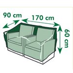 Nature Housse pour canapés 2 places de jardin 170x90x60 cm