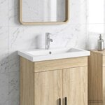 vidaXL Lavabo de salle de bains Chrome 61 x 40 x 16 5 cm métal