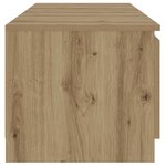 vidaXL Meuble TV avec lumières LED chêne artisanal bois d'ingénierie