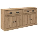 vidaXL Buffets avec tiroir 2 Pièces Chêne artisanal 70 x 35 5 x 67 5 cm