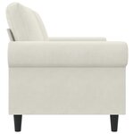 vidaXL Canapé à 2 places Crème 140 cm Velours