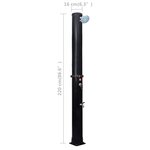 vidaXL Douche solaire d'extérieur avec pomme de douche et robinet 40 L