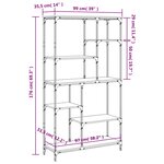 vidaXL Bibliothèque chêne sonoma 99x35 5x176 cm bois ingénierie acier