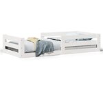 vidaXL Cadre de lit sans matelas blanc 100x200 cm bois de pin massif