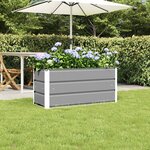 vidaXL Jardinière Gris clair 100 x 40 x 45 cm Acier