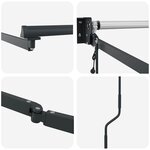 vidaXL Auvent Anthracite 4 5 ×3 m Métal