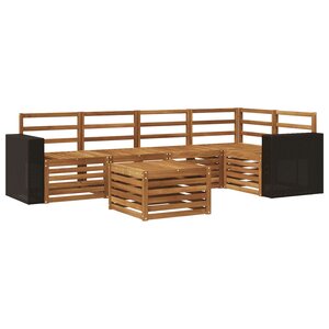 vidaXL Ensemble de canapés d'extérieur 6 pc Naturel Polyester