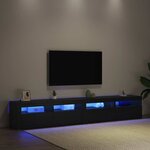 vidaXL Ensemble meuble TV 3 Pièces Chêne noir 240 x 35 x 40 cm