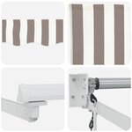 vidaXL Auvent rétractable électrique Gris clair et blanc