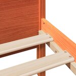 vidaXL Cadre de lit sans matelas cire marron 75x190 cm bois pin massif