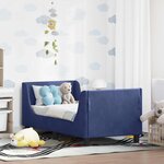 vidaXL Cadre de lit pour tout-petit avec tête de lit Bleu police