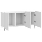 vidaXL Meuble TV 99 x 34 5 x 52 cm Blanc brillant Bois d'ingénierie