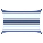 vidaXL Voile d'ombre Bleu et Blanc 5 x 3 m 100   polyester Oxford