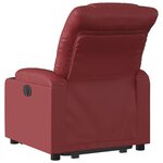 vidaXL Fauteuil inclinable électrique rouge bordeaux similicuir