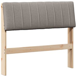 vidaXL Tête de lit capitonnée Taupe 90 cm Pin massif