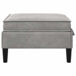 vidaXL Pouf avec Rangement Gris clair Velours