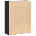 vidaXL Bibliothèque chêne noir 60x24x76 5 cm bois d'ingénierie