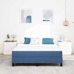 vidaXL Matelas de Lit avec matelas Bleu 140 x 190 cm tissu