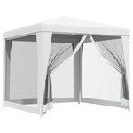 vidaXL Tente de réception 4 parois latérales en maille 2 5x2 5 m Blanc
