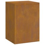 vidaXL Supports pour plantes 3 Pièces Rouillé 24 x 24 x 75 cm