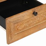 vidaXL Table de chevet avec tiroir 2 Pièces Marron clair 40 x 33 x 46 cm