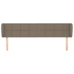 vidaXL Tête de lit avec oreilles Taupe 203x23x78/88 cm Tissu