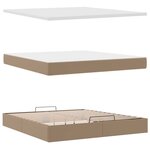 VidaXL Cadre de lit ottoman et matelas cappuccino 160x200cm similicuir