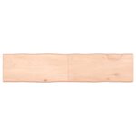 vidaXL Dessus de table bois massif non traité bordure assortie