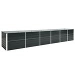 vidaXL Lit surélevé de jardin Acier galvanisé 480x80x77 cm Anthracite