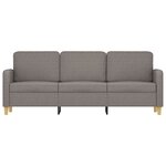 vidaXL Canapé à 3 places Taupe 180 cm Tissu