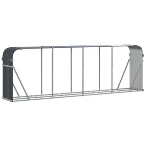 vidaXL Porte-bûches anthracite 300x45x100 cm acier galvanisé
