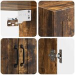 vidaXL Armoire Murale 59 x 31 x 60 cm Bois d'ingénierie Chêne fumé