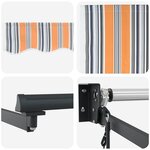 vidaXL Auvent Rétractable Multicolore 400 × 300 cm
