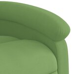 vidaXL Fauteuil inclinable Vert clair Velours