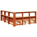 vidaXL Lit bibliothèque sans matelas cire marron 140x200 cm pin massif