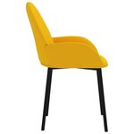 vidaXL Chaises à manger lot de 2 Jaune Velours