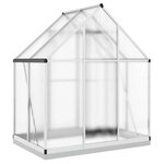 vidaXL Serre avec cadre de base argenté 169x114x202 cm aluminium