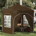 vidaXL Tente de fête pop-up 192 x 192 x 245 cm Taupe