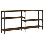vidaXL Table console chêne marron 160x29x75 cm Bois d'ingénierie