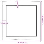 vidaXL Dessus de table bois massif non traité bordure assortie