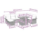 vidaXL Ensemble de canapé de jardin 9 Pièces Beige Poly rotin