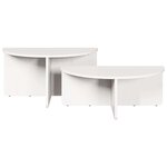 vidaXL Table basse 2 Pièces Blanc 79 x 39 5 x 40 cm Bois massif en pin