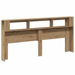 vidaXL Tête de lit à LED chêne artisanal 220x18 5x103 5 cm