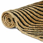 vidaXL Tapis Naturel et Noir 80 x 250 cm Jute