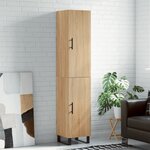 vidaXL Buffet haut Chêne sonoma 34 5x34x180 cm Bois d'ingénierie